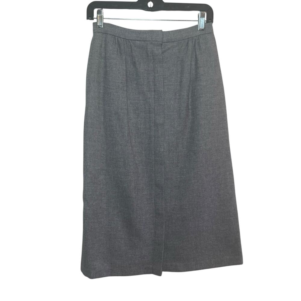 Edinburgh Woollen Mill Great Britain 100% Wool Button Front Size 12 Midi Skirt